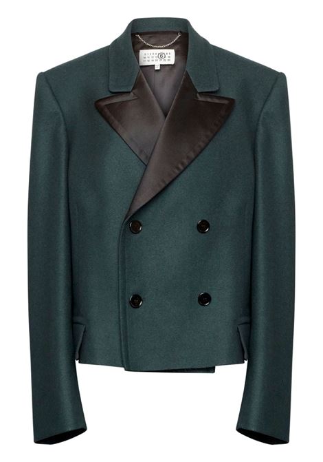 Green double-breasted oversized blazer MM6 Maison Margiela - women